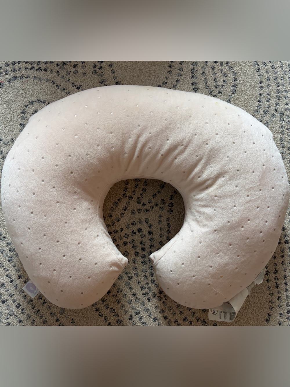 Pottery Barn Kids Cream Dot Accent Nursing Pillow